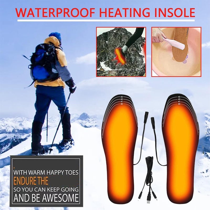 Heated Shoe Insoles, Customizable USB Rechargeable Heated Insoles, 1pair Foot Warmers for Men and Women (41-46（European size）) (8.5-13(US size)) - Image 2